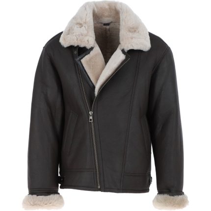 Sheepskin Flying Jacket Brn/Cream