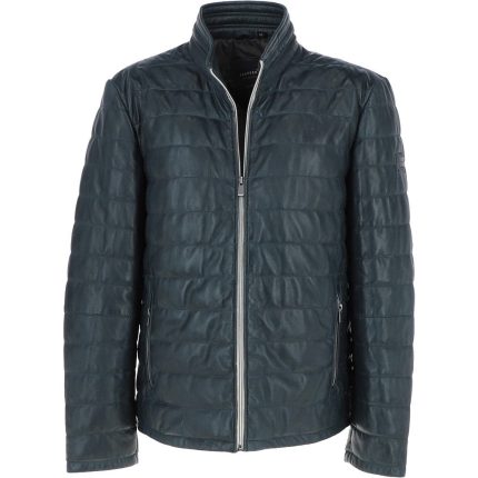Leather Jacket Vin Blue